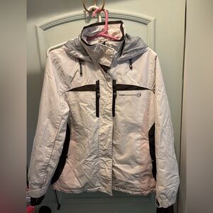 Free Country Women's White, Pink and Brown Ski Jacket